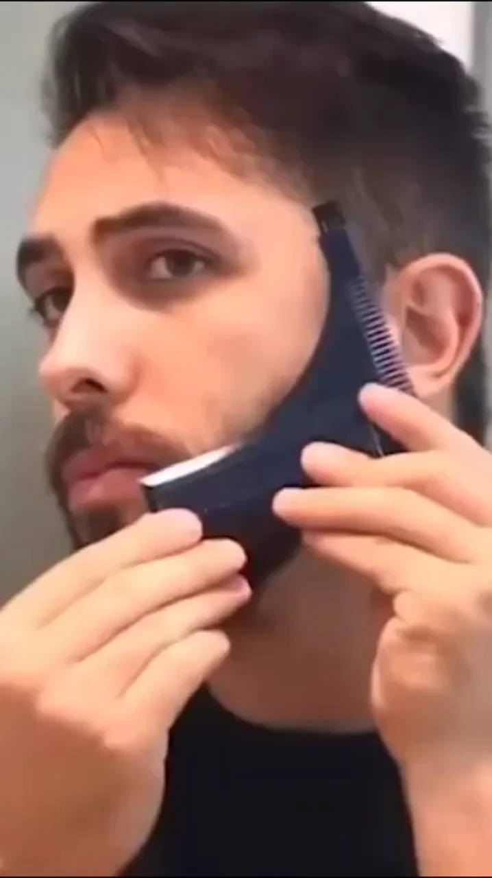 Double Side Beard Shaping Beard Shaper PLUS Comb For Line Up and Men Bread Comb