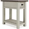 Bolanburg Farmhouse Chair Side End Table, Light Brown & Whitewash 2