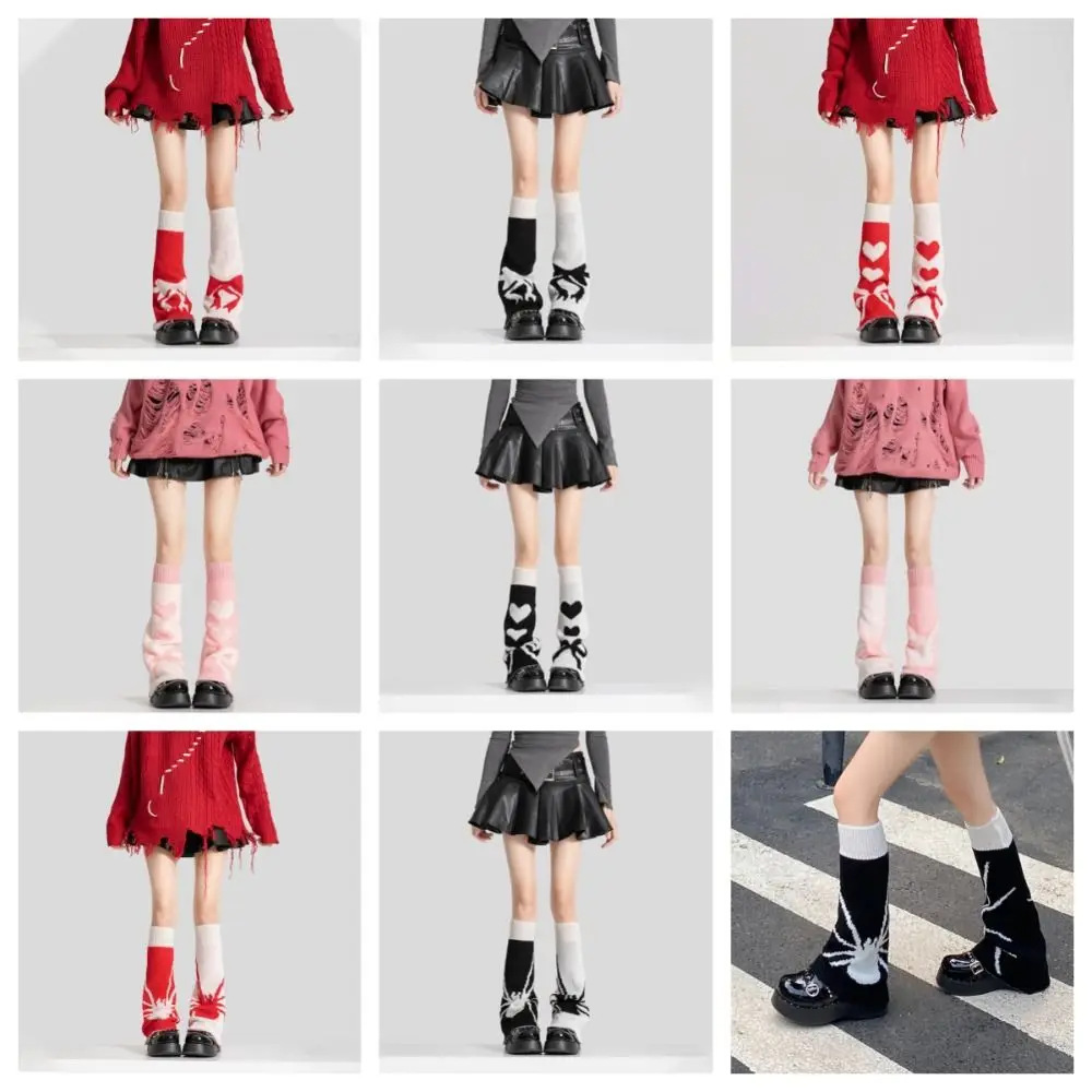 

Harajuku Jk Leg Warmers Cute Nylon Lolita Y2k Leg Socks Foot Cover Printing Knitted Leg Cover Pile Socks