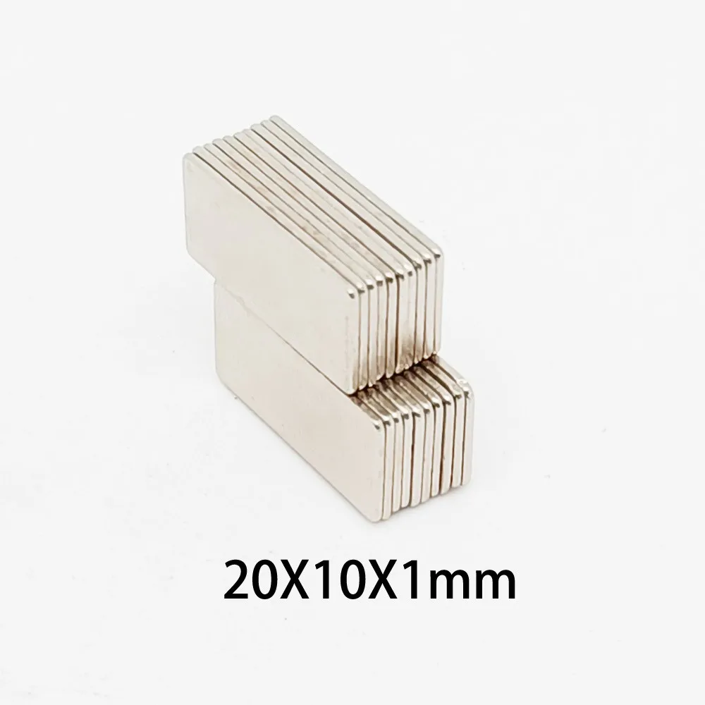 

10PCS 20x10x1 mm Quadrate Rare Earth Neodymium Magnet With Glue Tape 20x10x1mm Strong Powerful Magnets 20*10*1mm