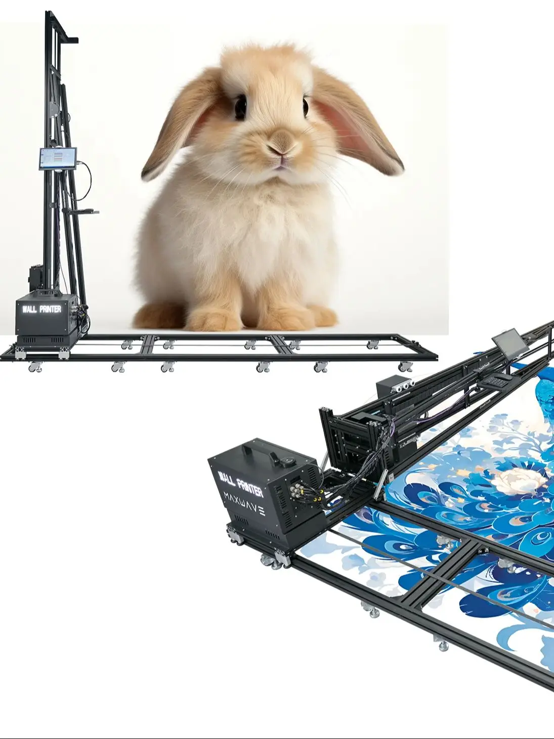 MAXWAVE Portable 3d / 5d vertical uv ink wall printer indo painting floor printer printing machine on wall 3d Wall Printer Uv