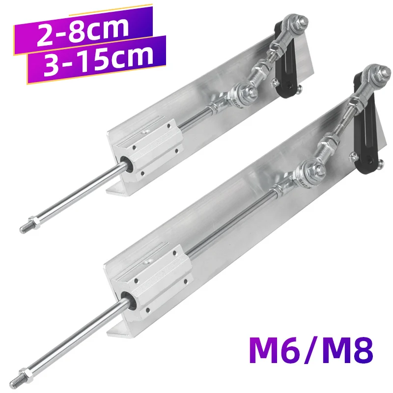Par De Bielas De Dirección De Metal Para Coche RC 1/14 144001 – Varillas Ajustables De 42-52 Mm, Incluye Tornillos Y Tuercas (Azul)