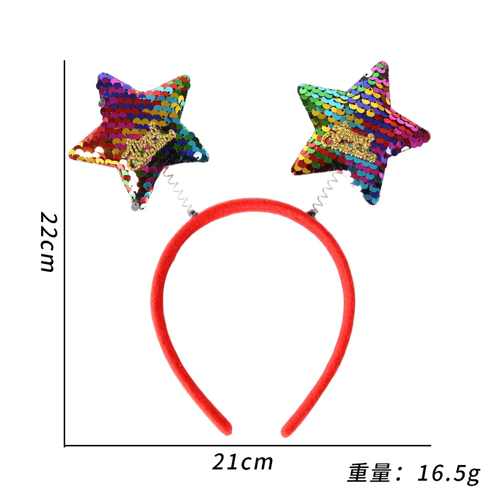 Christmas Headbands Santa Tree Elk Hairband Christmas Decorations Headwear New Year Xmas Noel Party Favors Supply Kids Gift