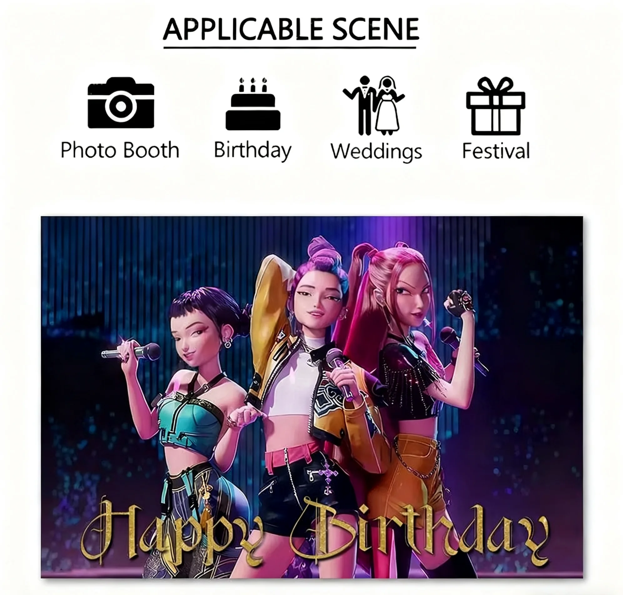 K-Pop Party Backdrop 4