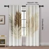 2pcs, Curtain Cloth Spring Curtains&Drapes Brown Palm Polyester (without rod) Decorations For Home Use for Bedroom Living Room 5