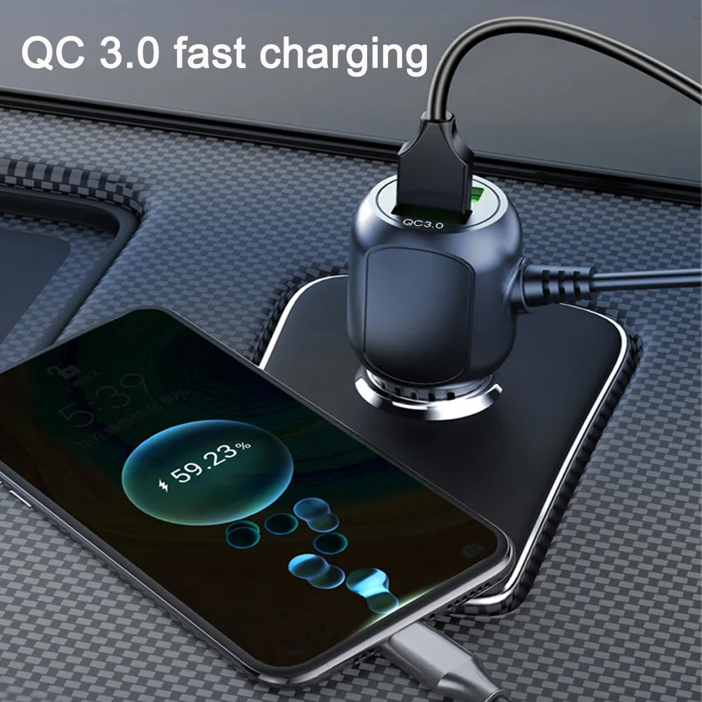 Fast USB Car Charger with QC3.0 and Voltage Reduction