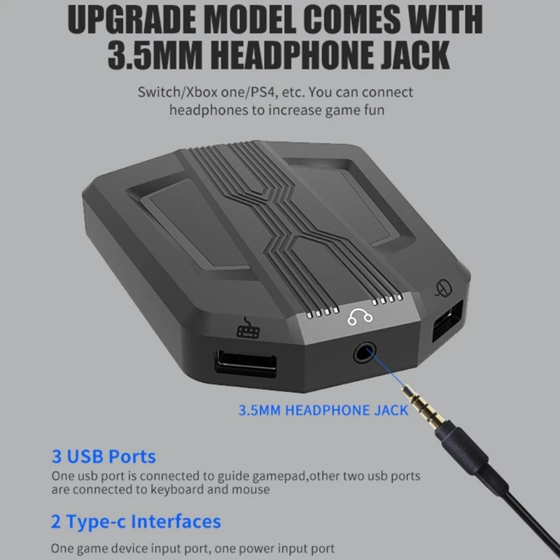 

Gamepad Audios Keyboard Mouse Converter Gamepad Connector for Enhanced Gameplay