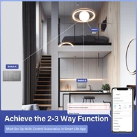 BSEED Zigbee Click Switches Series 1/2/3/4Gang Wall Smart Light Switches Yellow Backlight Glass Frame Tuya APP EU Stair Switches - Image 3