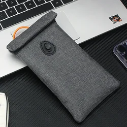 Key Signal Blocking Faraday Pouch - Anti - Theft Protection for Car Keys & Smartphones (GRAY)