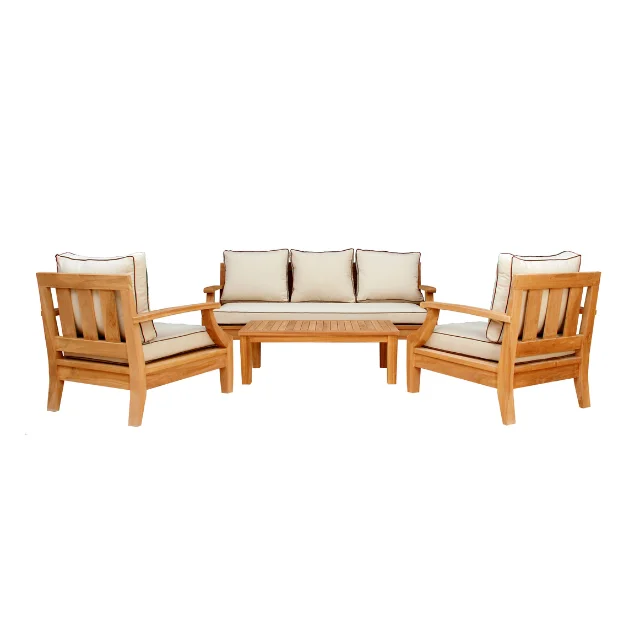 

Fabric Living Room Sofa Set Wooden Frame Customized