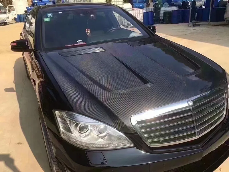 Hot selling 2011 car hood suitable for Mercedes Benz S500 W221 PD carbon fiber