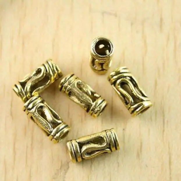 

30Pcs 14.1x6.9mm the hole is 4.4mm dark gold-tone crafted curved wire spacer h1324