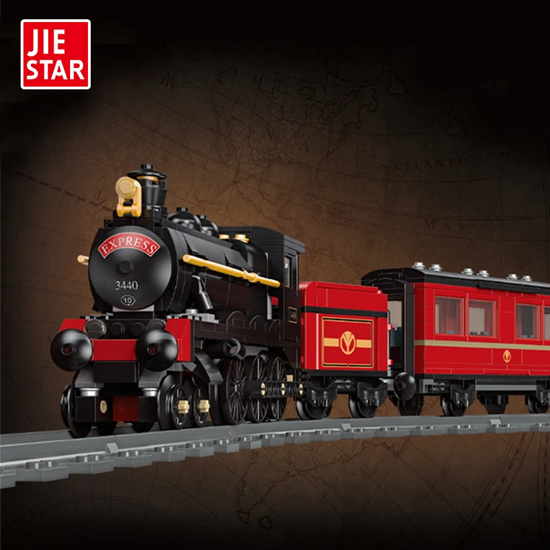 

789 шт., Детский конструктор паровой поезд Gwr