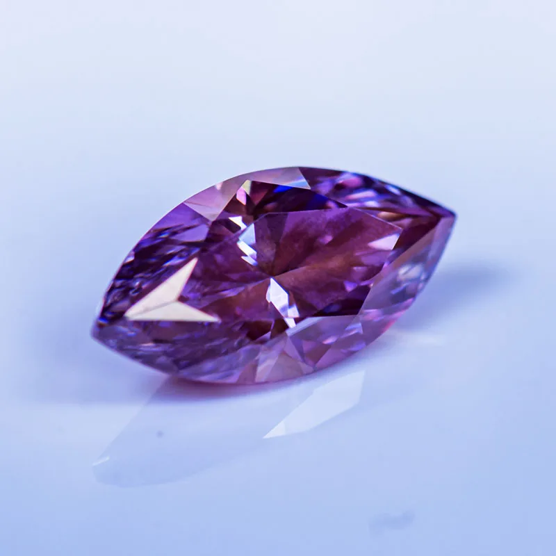 Moissanite Stone Gemstone Sakura Pink Color Marquise Cut Lab Grown Diamond Charms Woman Jewelry Making with GRA Certificate