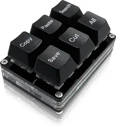 Compact One-Handed Programmable Mechanical Macro Keyboard (Black)