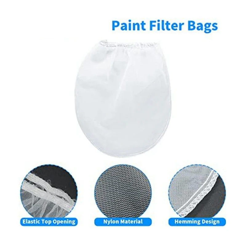 60 Pcs Paint Strainer Bags 5 Gallon Bucket Strainer With Elastic Top  Opening Paint Filter Bag For Paint Gardening - AliExpress