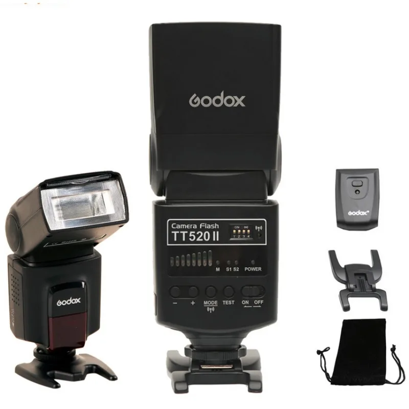 

Вспышка для камеры Godox Thinklite TT520II со встроенным беспроводным сигналом 433 МГц для DSLR-камер Can ** Nik ** Pentax So ** Fuji Olympus