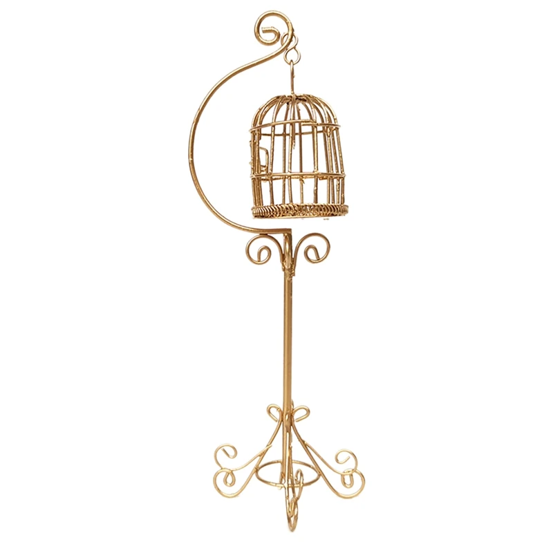 

1/12 1/6 Миниатюрный Кукольный дом, мебель, птичья клетка, кукольный домик, модель птичьей клетки, садовое украшение, модель птичьей клетки с имитацией, Прямая поставка