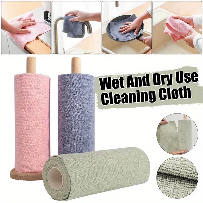 1 Roll Of Household Kitchen Dishwashing Towel Roll, Car Washing Towel Roll, Cloth, Absorbent And Dust-free Cleaning Cloth