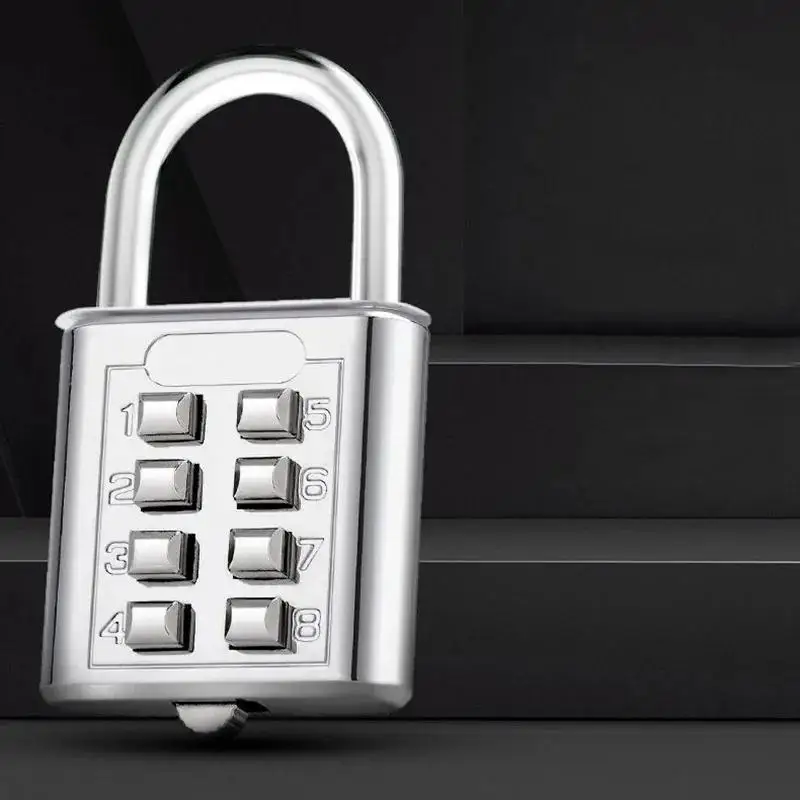 Preset Code Aftermarket Eight-digit Button Zinc Alloy Password Lock School Airport Backpack Travel Lock Waterproof password lock,combination padlock,combination locks