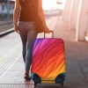 Stretch Fabric Luggage Protective Cover Dust Cover Anti-Scratch Suitcase Suit for 18-32 Inch Bag Purple Flower Letter Pattern 6