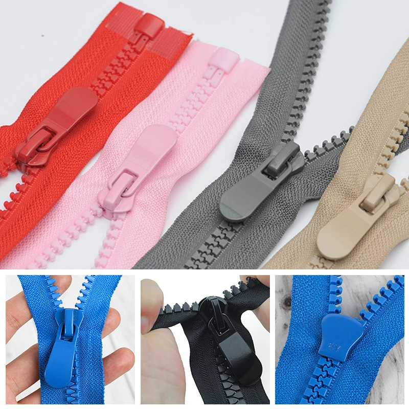 1PC Garment 8# 120cm Open-end Resin Zippers Double Sliders Sewing Accessories Handmade For Down Coat DIY