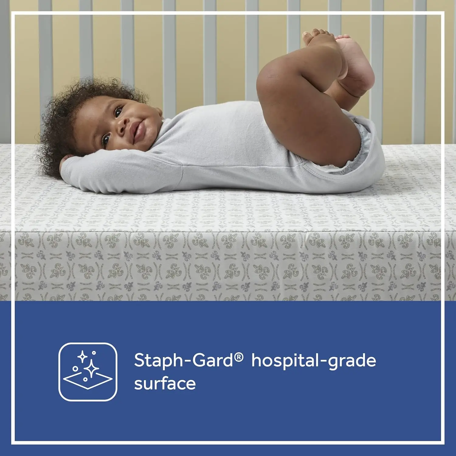Sealy 2-Stage Dual Firm Antibacterial Foam Baby Crib Mattress & Toddler Bed Mattress, Hypoallergenic Waterproof Memory Foam Crib 5