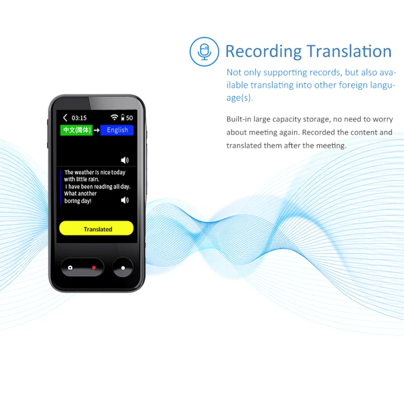 New T7 Smart Connect with WiFi 4G Hotspot SIM Translator Offline Instant Translate 138 Languages Support Photo Translation