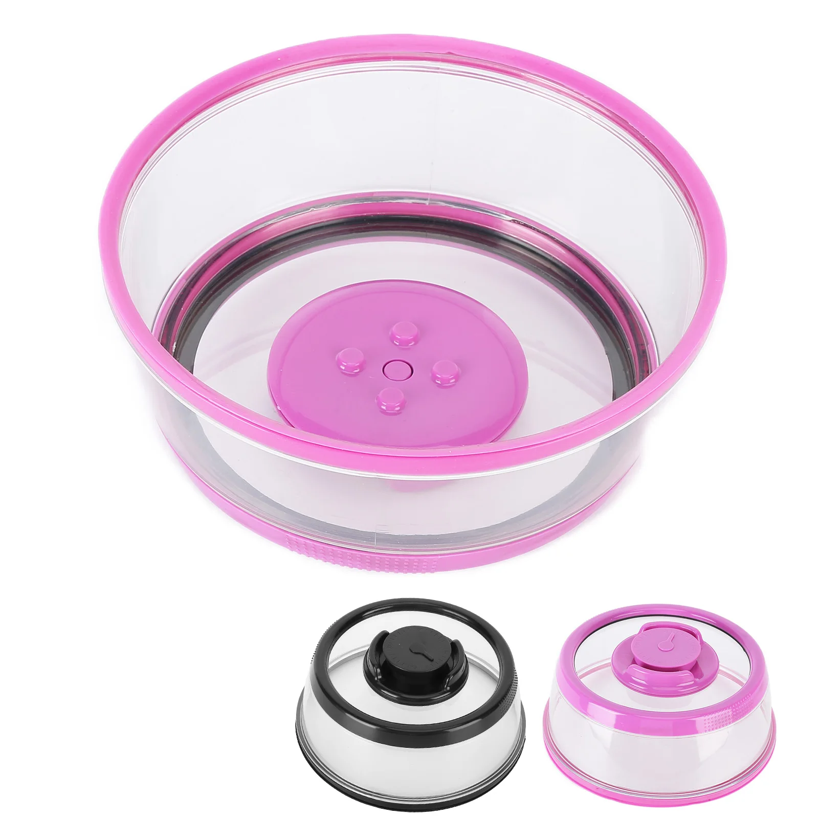 Tight Food Container Plate Platter Lid Vacuum Fresh Cover Vacuum Air-Tight Food Sealer Lid Reusable for Kitchen for Restaurant