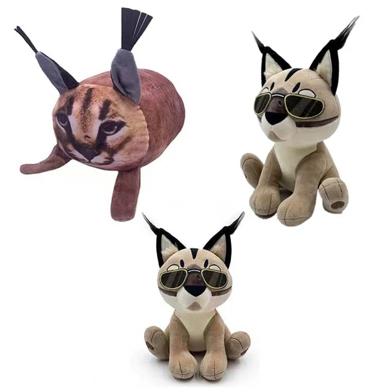 Brinquedo de boneco Floppa  Pelúcia de gato criativa, pelúcias