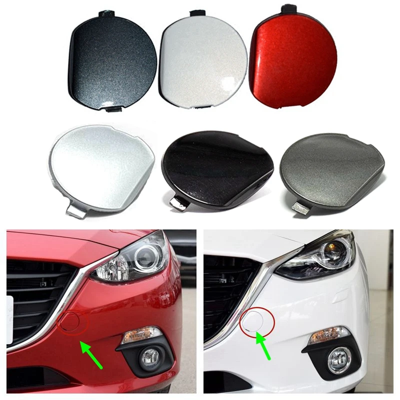 Front Bumper Tow Hook Cover Towing Eye Cap For Mazda 3 Axela 2014 2015