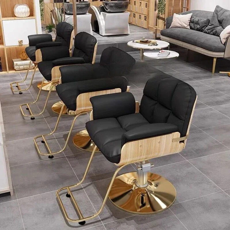 

Barbershop Lift Luxury Barber Chair Swivel Professional Perm Barber Chair Hair cosmetic Cadeira De Barbeiro Beauty Furniture HD