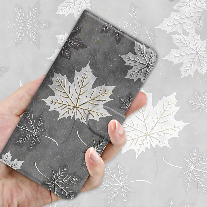 Leather Flip Wallet Case with Stand - Sleek and Durable Protective Cover
