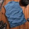 2024 New Mens Spring Autumn Ripped Sleeveless Jeans Jackets Men Pockets Denim Waistcoats Male Cowboy Gilet Tank Streetwear D719 2