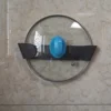 3Pairs Plastic Pot Lid Rack Wall-Mounted Organizer Hanging Holder for Pan Pot Cover Rack Kitchen Storage 3