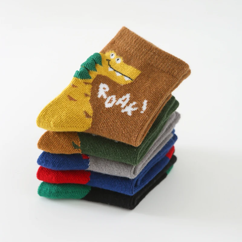 Cute Dinosaur Pattern Cotton Comfortable Boys Socks