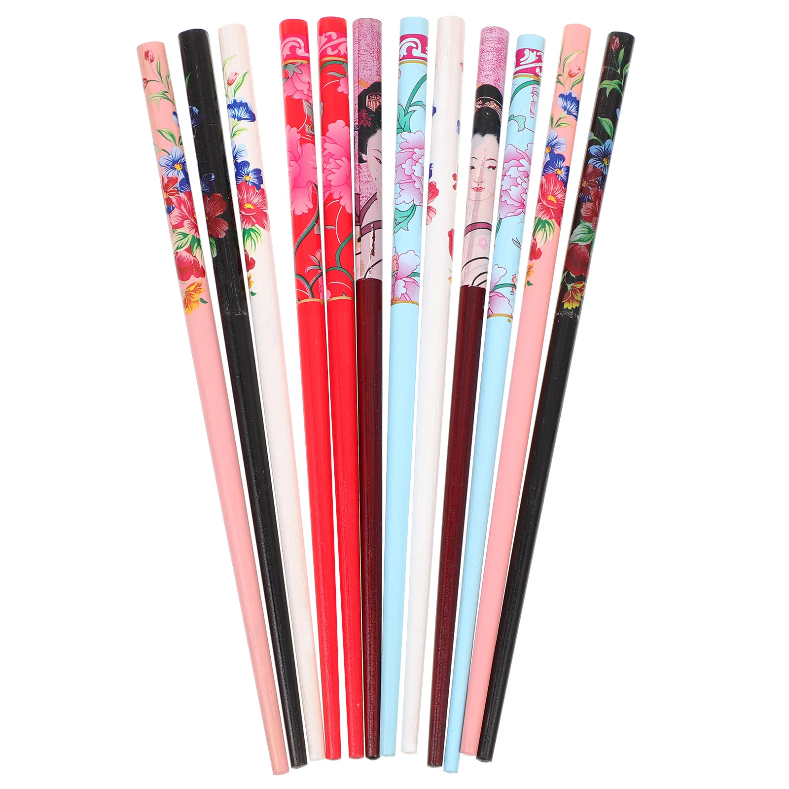 

12 Pcs Long Hair Stick Chinese Sticks Women Headdress Retro for Buns Pin Folk-custom Vintage Chopsticks Bamboo Miss