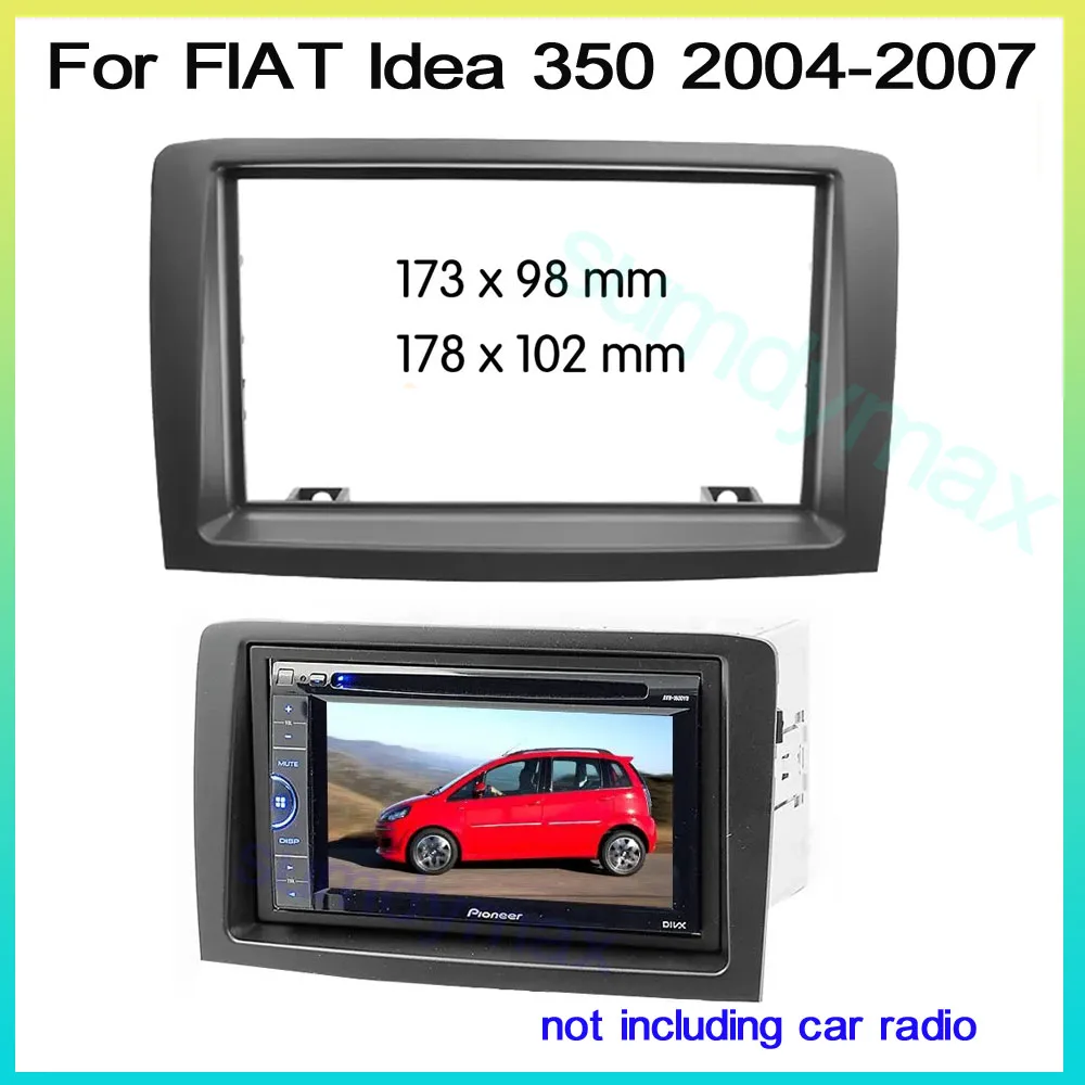 2 Din Car Radio Frame Per Fiat Idea 350 2004-2007 Stereo Dashboard Audio Frame Cd Trim Bezel Refitting Indash Car Radio Fascia