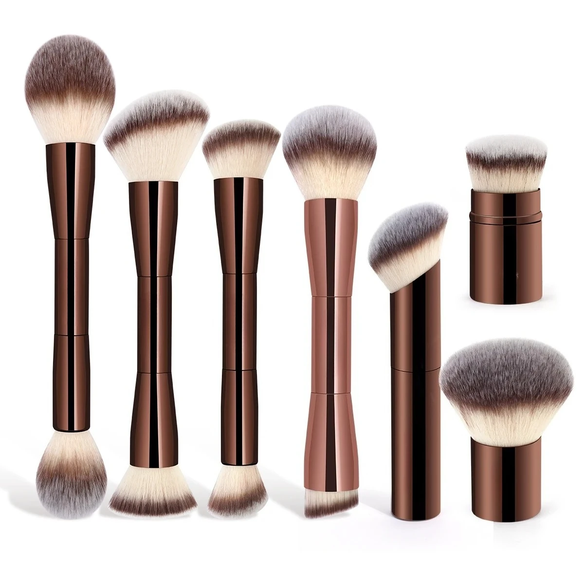 Makeup Brushes Double Head Foundation Powder Concealer Blusher Bronzer Makeup Brush Soft Fiber Hair Cosmetic Beauty Tools