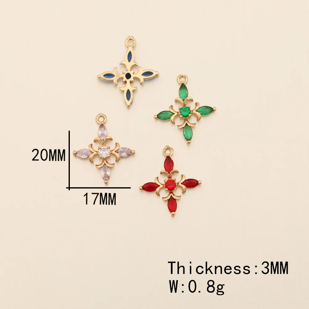 Cordial Design 17*20MM 50Pcs Rhinestone Pendant/Jewelry Findings & Components/CZ Charms/Flower Shape/Hand Made/DIY Jewelry Parts - cordial