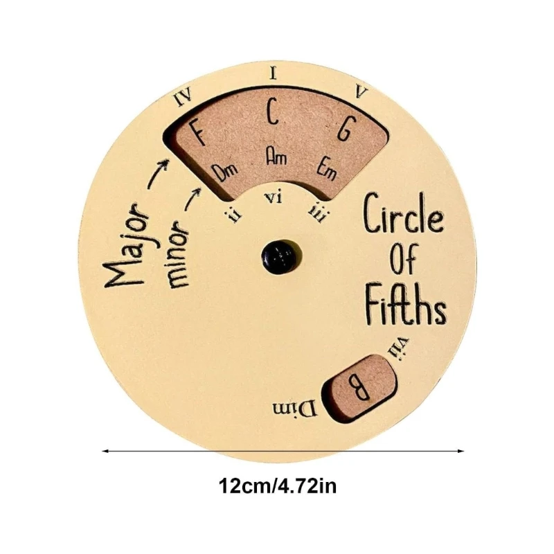 Wood Melodys Tool Circle of Fifths Wheel Chord for Musicians Musical Educational Accessories Musical Instruments Tools
