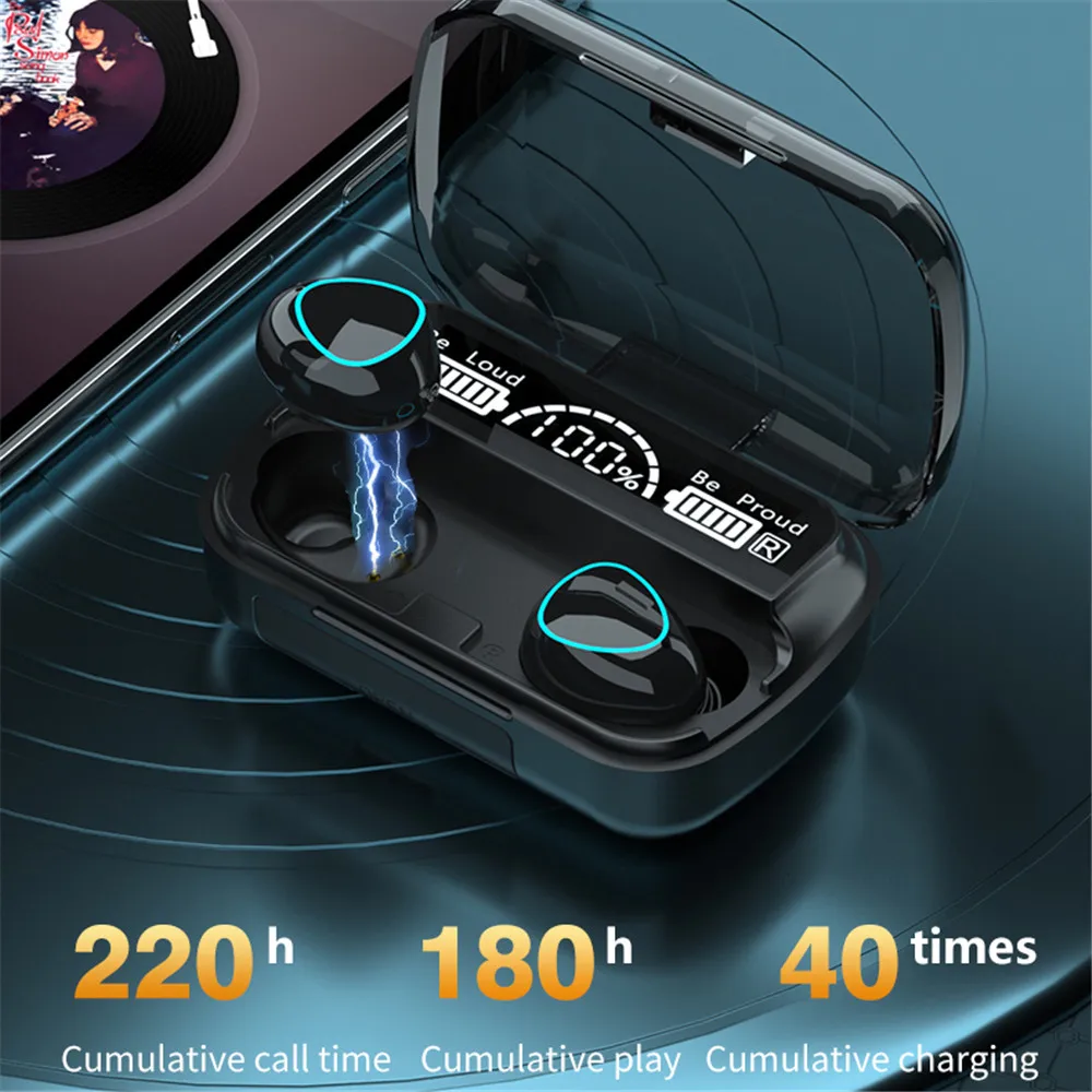 M10 Wireless Headphone Bluetooth Earphones Waterproof Earpieces Sport Earbuds For Huawei iPhone OPPO Xiaomi TWS Music Headset 5