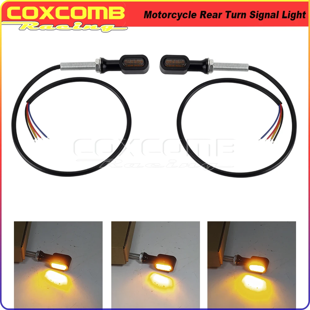 

Motorcycle Rear Mini LED Turn Signal Light Running Indicator Lamp For Harley Sportster XL Bobber Chopper Cafe Racer Touring Dyna