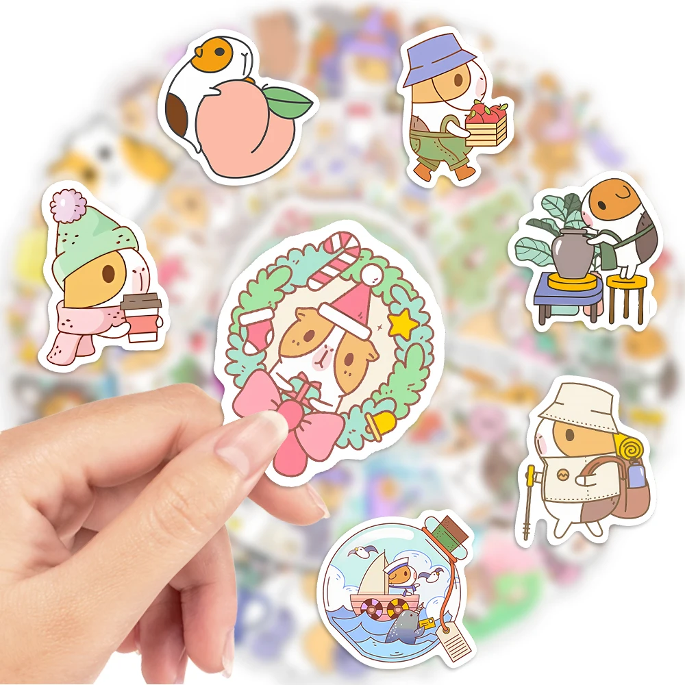 50 Stück Meerschweinchen Aufkleber Set - Wasserdichte Cartoon Tier Sticker Für Laptop, Auto & Mehr