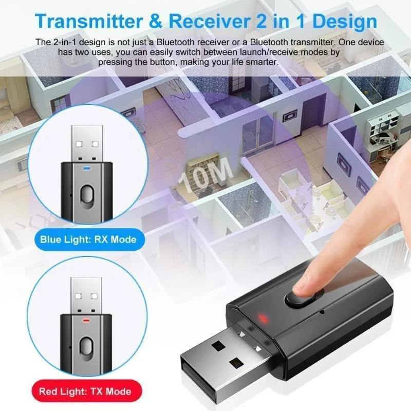 Wireless Bluetooth Audio Adapter with 5.0 Connectivity