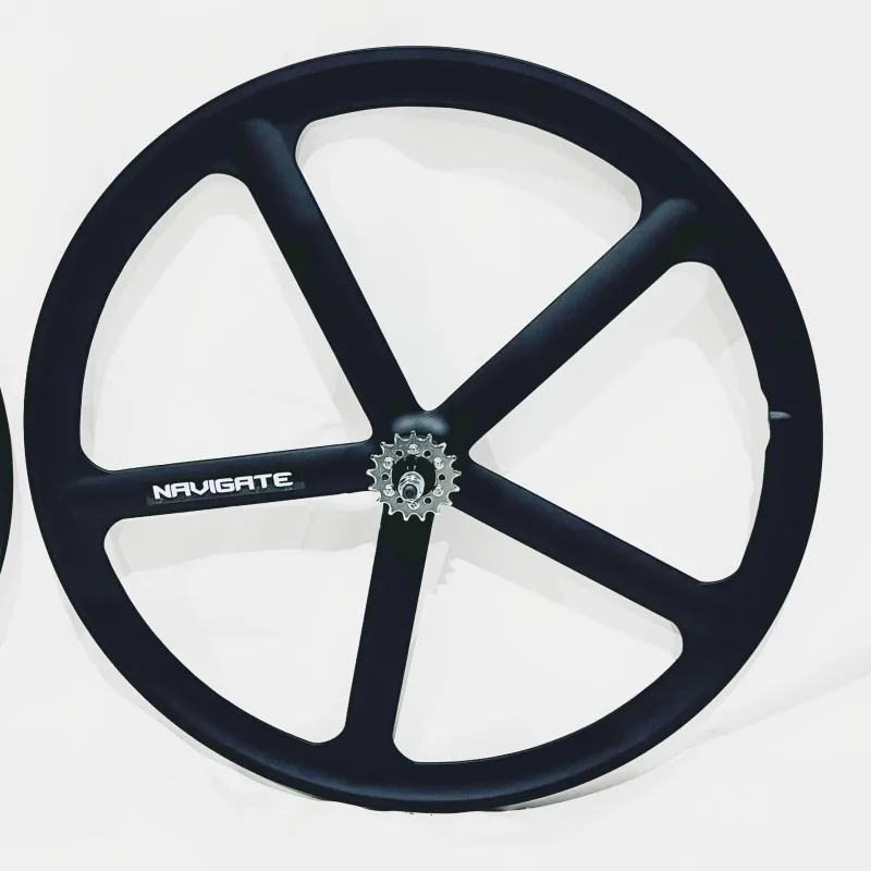 Bike Wheelset 700C Fixed Gear Bike Wheel Rim Magnesium Alloy Single Speed Track Bike Wheelset V Brake Fixie Racing Bicycle Rims