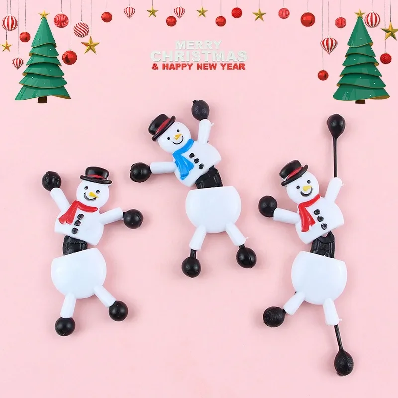 

5Pcs Sticky Climber Toys Children Snowman Climber Wall Toys Childrens Party Toys for Birthday Party Favors Christmas Gifts
