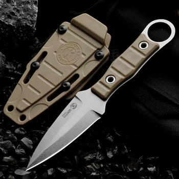 High quality AUS-8 steel fixed blade, straight outdoor knife, wilderness survival knife, G10 handle men's small knife 2