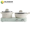 Electric cooking pot double stove electric frying pot multifunctional electric hot pot split type frying and stewing pot steamer 1