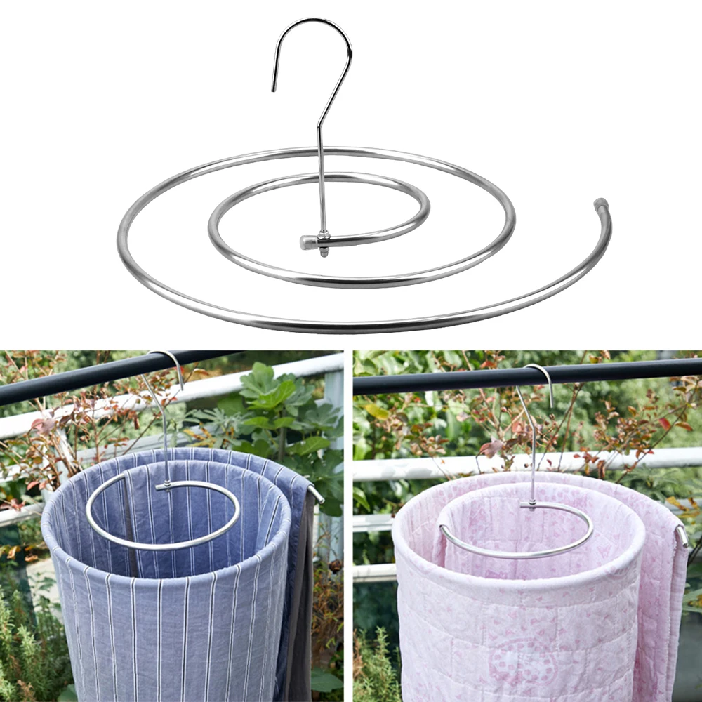 Quilt Sheets Hanger Rotating Drying Rack Stainless Steel Home Storage Round Spiral Save Space drying rack,clothes drying rack